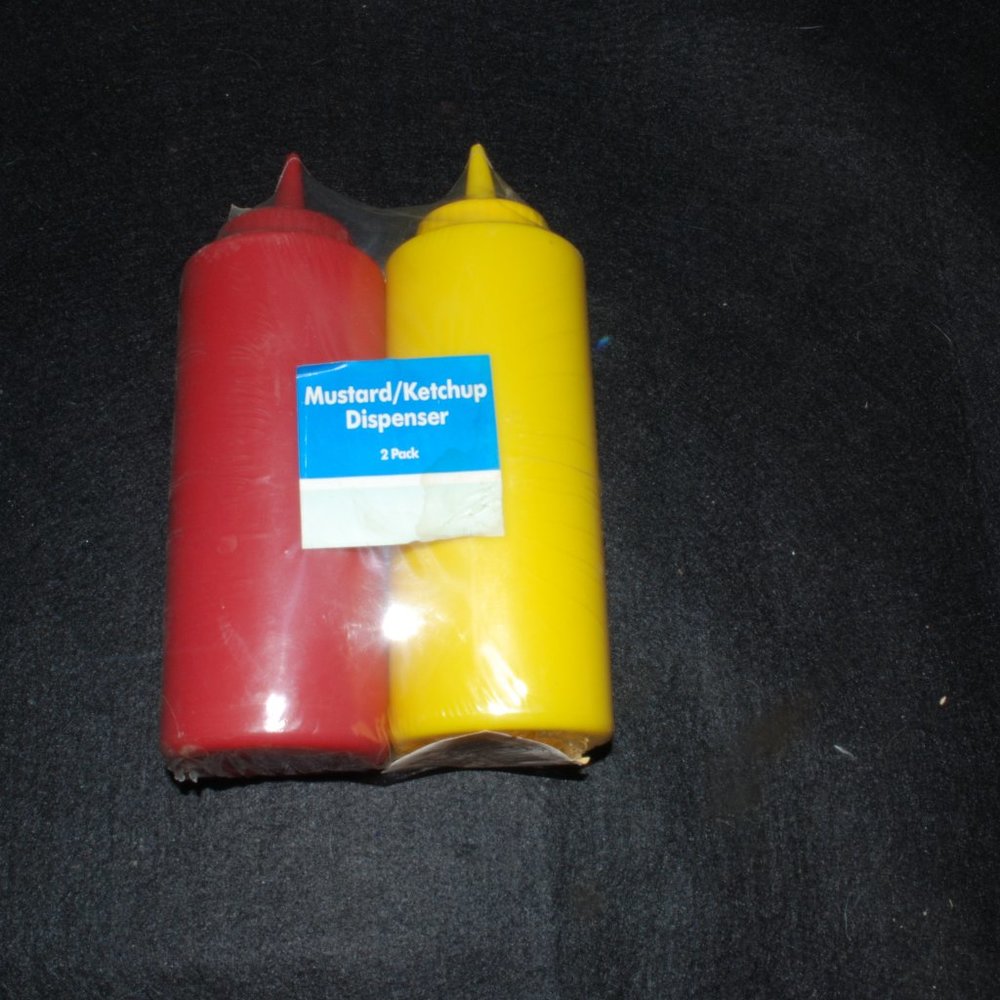 Mustard and Ketchup Dispenser Pair